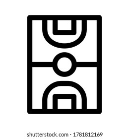 basketball court icon or logo isolated sign symbol vector illustration - high quality black style vector icons
