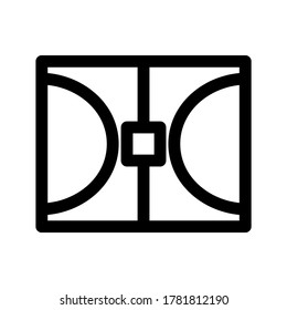 basketball court icon or logo isolated sign symbol vector illustration - high quality black style vector icons
