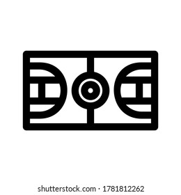 basketball court icon or logo isolated sign symbol vector illustration - high quality black style vector icons

