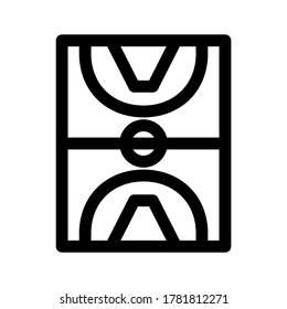 basketball court icon or logo isolated sign symbol vector illustration - high quality black style vector icons
