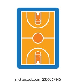 basketball court icon logo vector design template