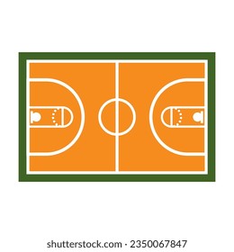 basketball court icon logo vector design template