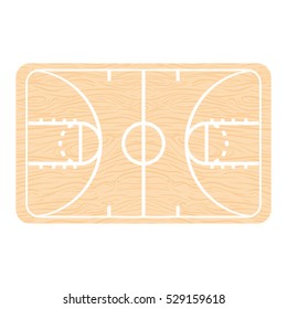 basketball  court icon over white background. top view. colorful design. vector illustration