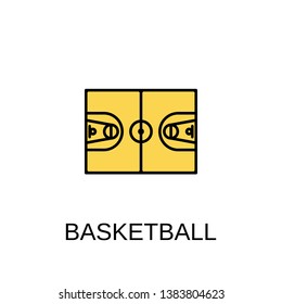 Basketball court icon. Basketball court symbol design. Stock - Vector illustration can be used for web