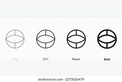 Basketball court icon .Thin, Light Regular And Bold style design isolated on white background