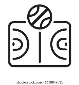 Basketball court icon vector illustration