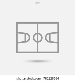 Basketball court icon. Vector illustration.