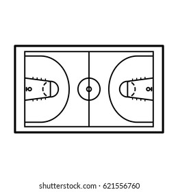 basketball court isolated icon