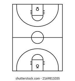 Basketball court pictogram vector illustration.