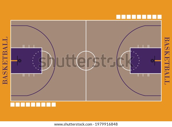 colored basketball court diagram