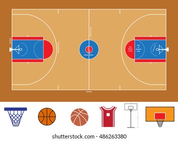 basketball court scheme and stuff icons