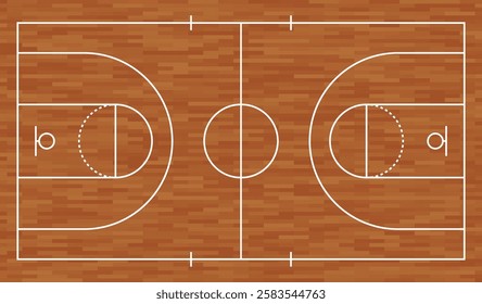 Basketball court top view, Basketball court line