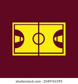 Basketball Court trendy artwork delightful abstract vector illustration colorful applied design.eps