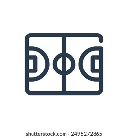 Basketball Court of Basketball Vector Icon
