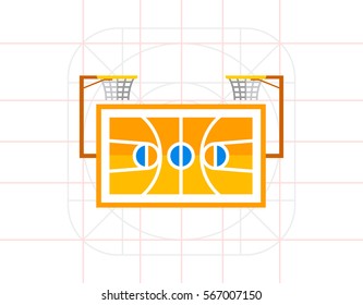 Basketball Court Vector Icon
