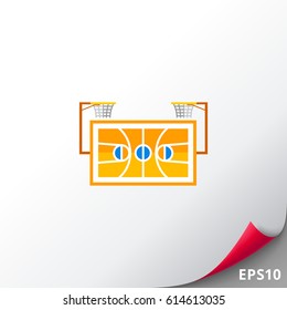 Basketball Court Vector Icon