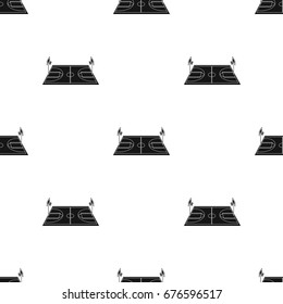 Basketball court.Basketball single icon in black style vector symbol stock illustration web.