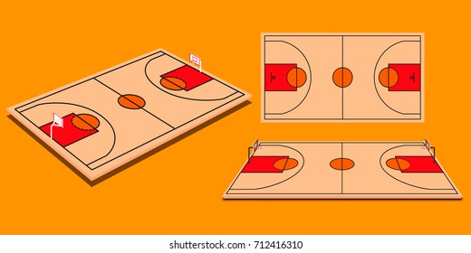 Basketball courts in perspective