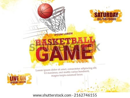 basketball creative sketch vector flyer illustration on abstract design. Stock photo © 