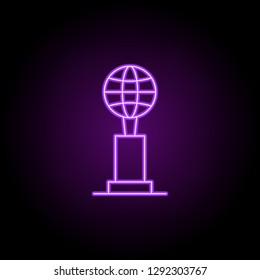 basketball cup icon. Elements of awards in neon style icons. Simple icon for websites, web design, mobile app, info graphics