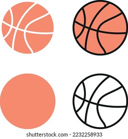 Basketball cute design silhouette and colored