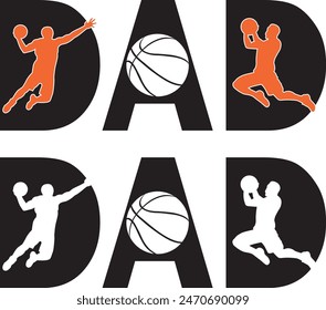 Basketball Dad, Father's Day, Basketball Vector