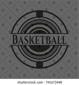 Basketball dark badge