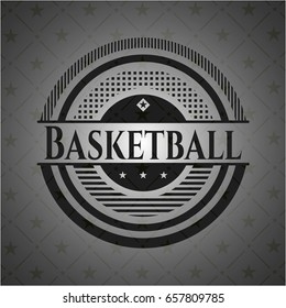 Basketball dark emblem. Retro