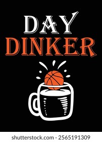 Basketball Day Dinker Design Cut File.