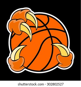basketball design element and claw
