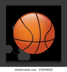basketball design over black background vector illustration 