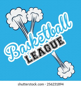 basketball design over blue background vector illustration.