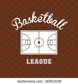 Basketball design over brown background,vector illustration