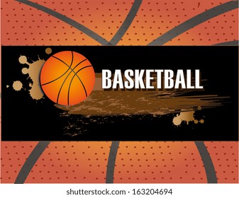 basketball design over pattern background vector illustration 