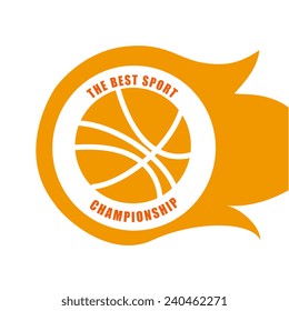 Basketball design  over white background, vector illustration.