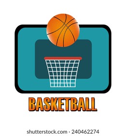 Basketball design  over white background, vector illustration.