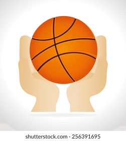 Basketball design over white background, vector illustration.