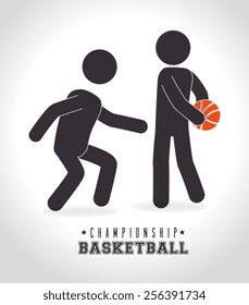 Basketball design over white background, vector illustration.