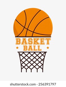 Basketball design over white background, vector illustration.