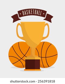 Basketball design over white background, vector illustration.