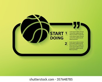 Basketball Design and text box,vector
