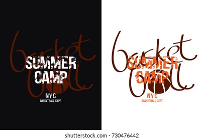 Basketball design- vector illustration for t-shirt