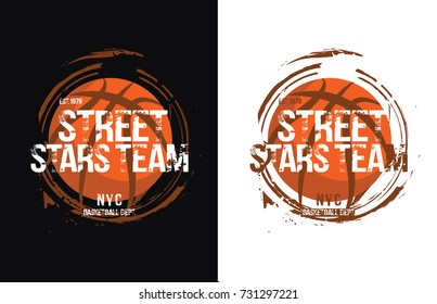 Basketball design. Vector illustration for t-shirt.