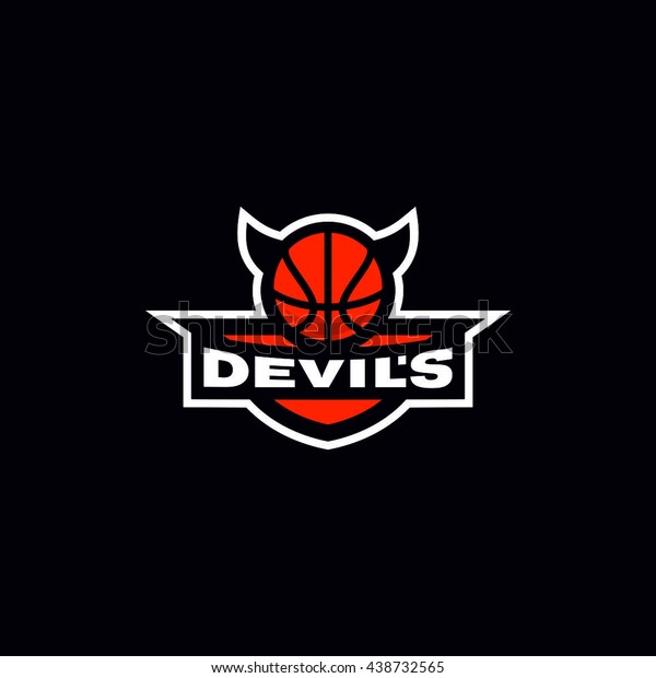 Basketball Devils Team Shield Logo Emblem Stock Vector (Royalty Free ...