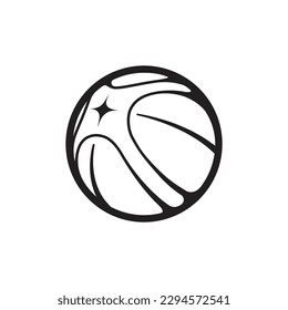 Basketball with different design. Templates for logo design. Vector isolated illustration.