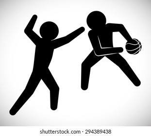 Basketball digital design, vector illustration 10 eps graphic