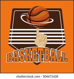 Basketball digital design, vector illustration 10 eps graphic