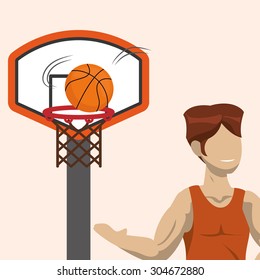 Basketball digital design, vector illustration 10 eps graphic