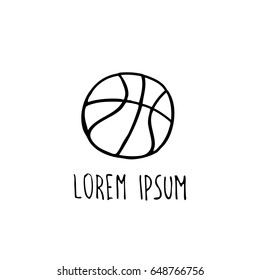 basketball doodle icon