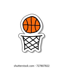 basketball doodle icon
